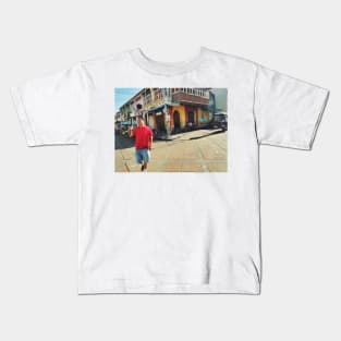 Street scene George Town, Penang Malaysia. Kids T-Shirt